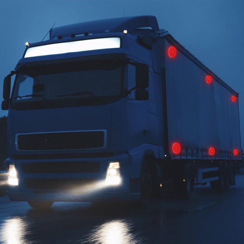 Kingdder 32 Pcs Front Reflector Round Reflector for Driveway Fence Gate Posts Trailers Safety Reflectors with Center Mounting Holes Automobiles Boats Mailboxes Reflector (Red) - Image 3